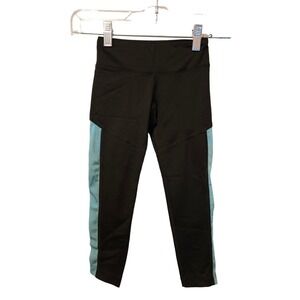 NWT Mira Rae full length‎ black leggings shimmer blue 4T